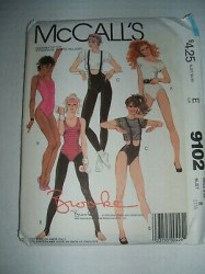 9102 MCCALLS BROOKE STRETCH LEOTARDS, TIGHTS,  T-SHIRT 84 PATTERN 12